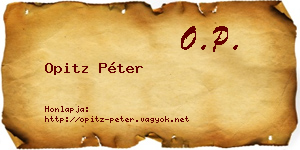 Opitz Péter névjegykártya